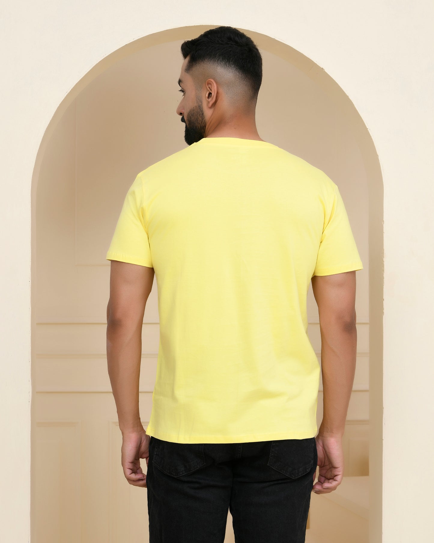 Pale Yellow Plain T-Shirt