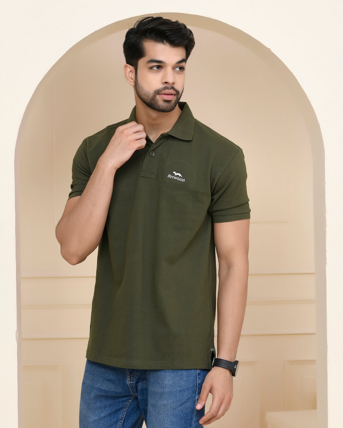 Olive Green Polo T-shirt