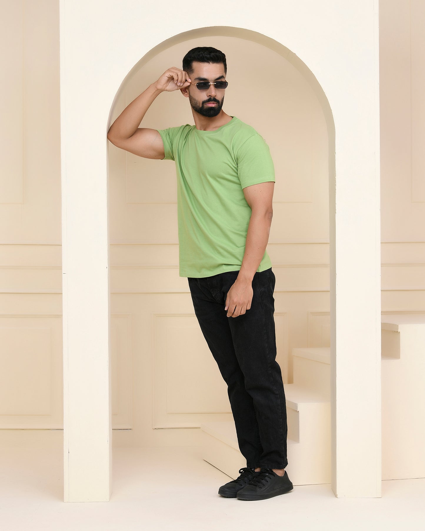 Kiwi Green Plain T-Shirt