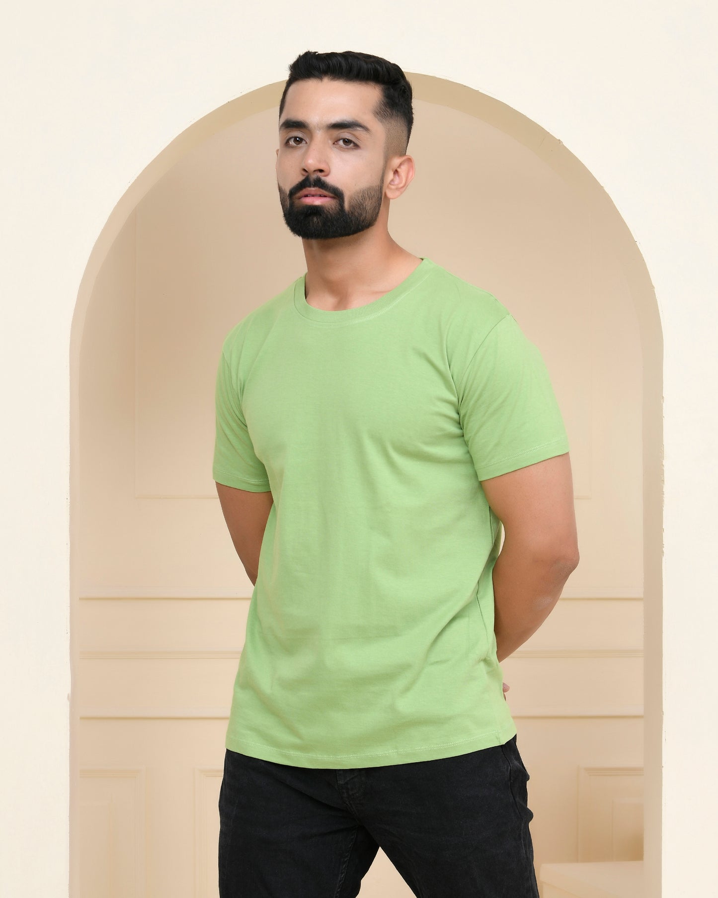 Kiwi Green Plain T-Shirt