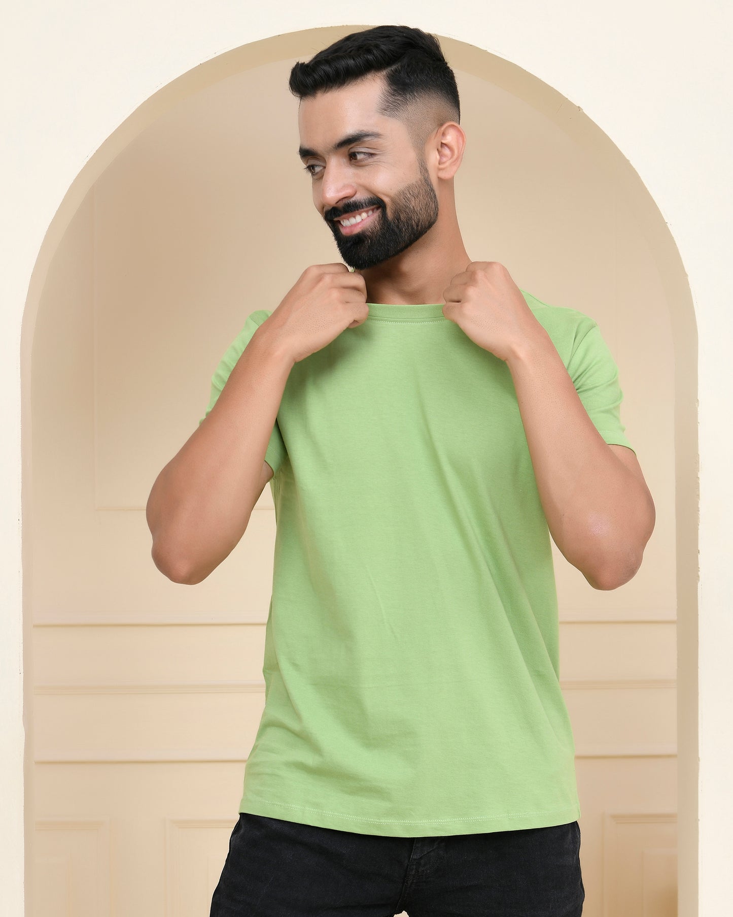 Kiwi Green Plain T-Shirt