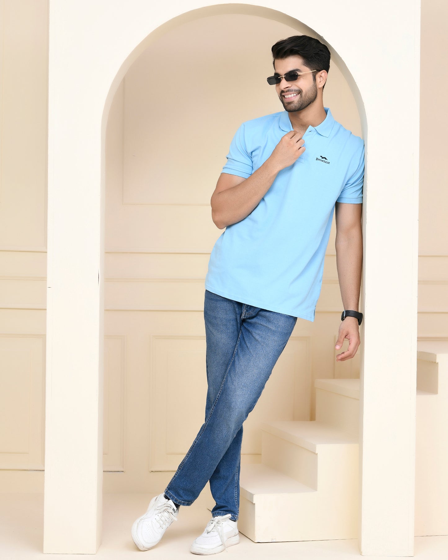 Ocean Blue Polo T-shirt