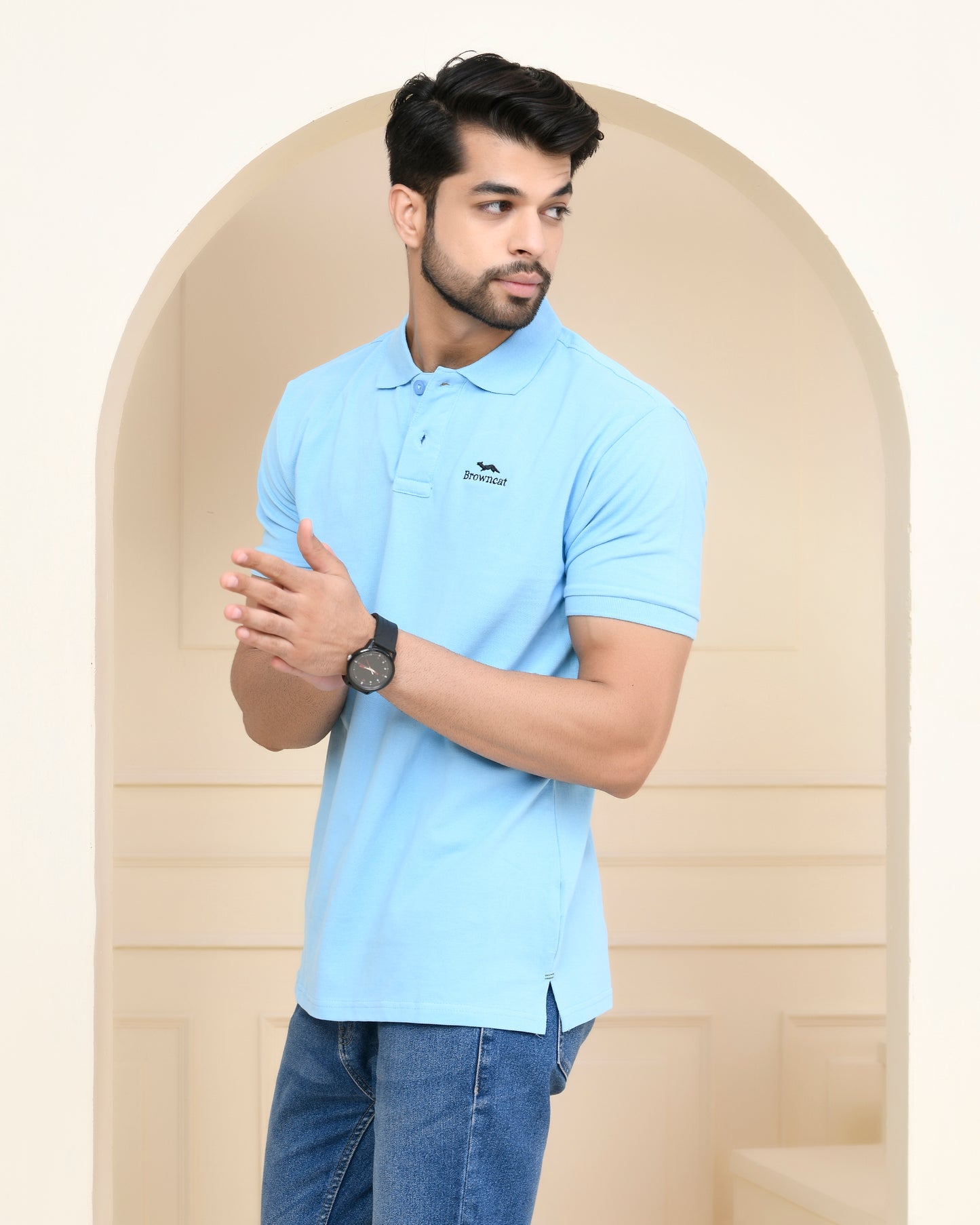 Ocean Blue Polo T-shirt