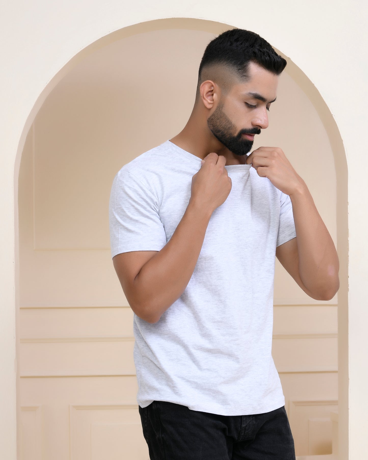 White Heather Plain T-Shirt