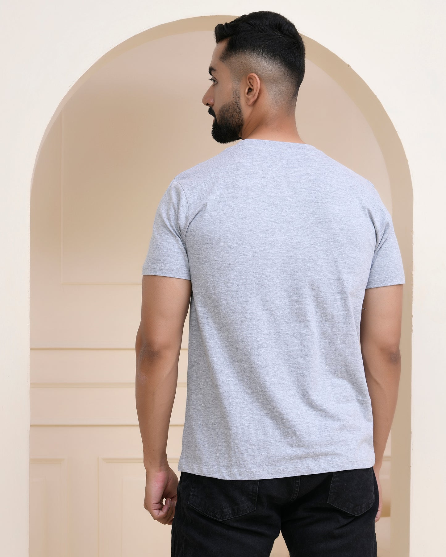 Grey Heather Plain T-Shirt