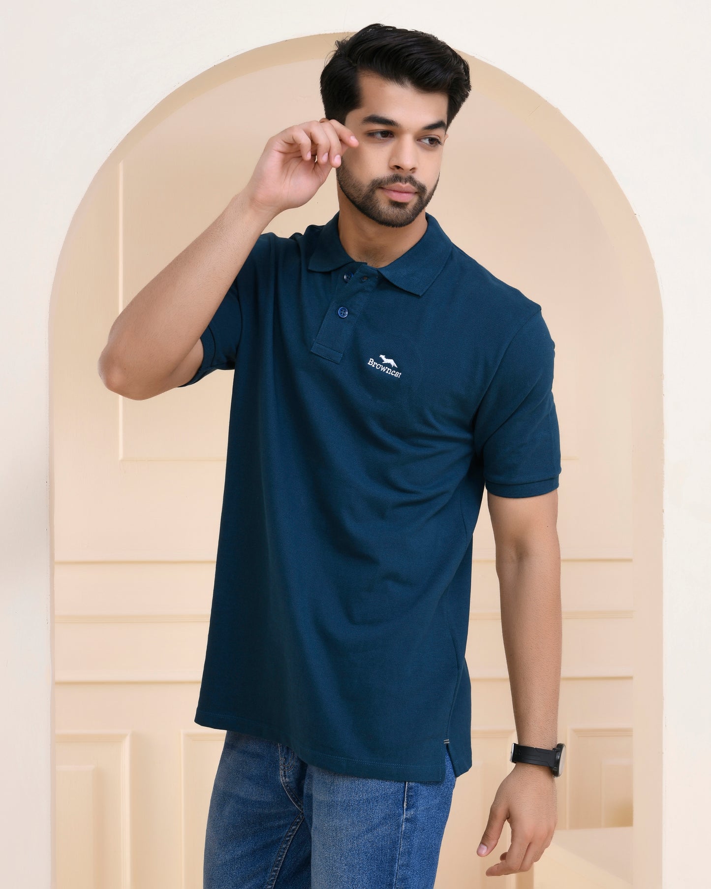 Petrol Blue Polo T-shirt