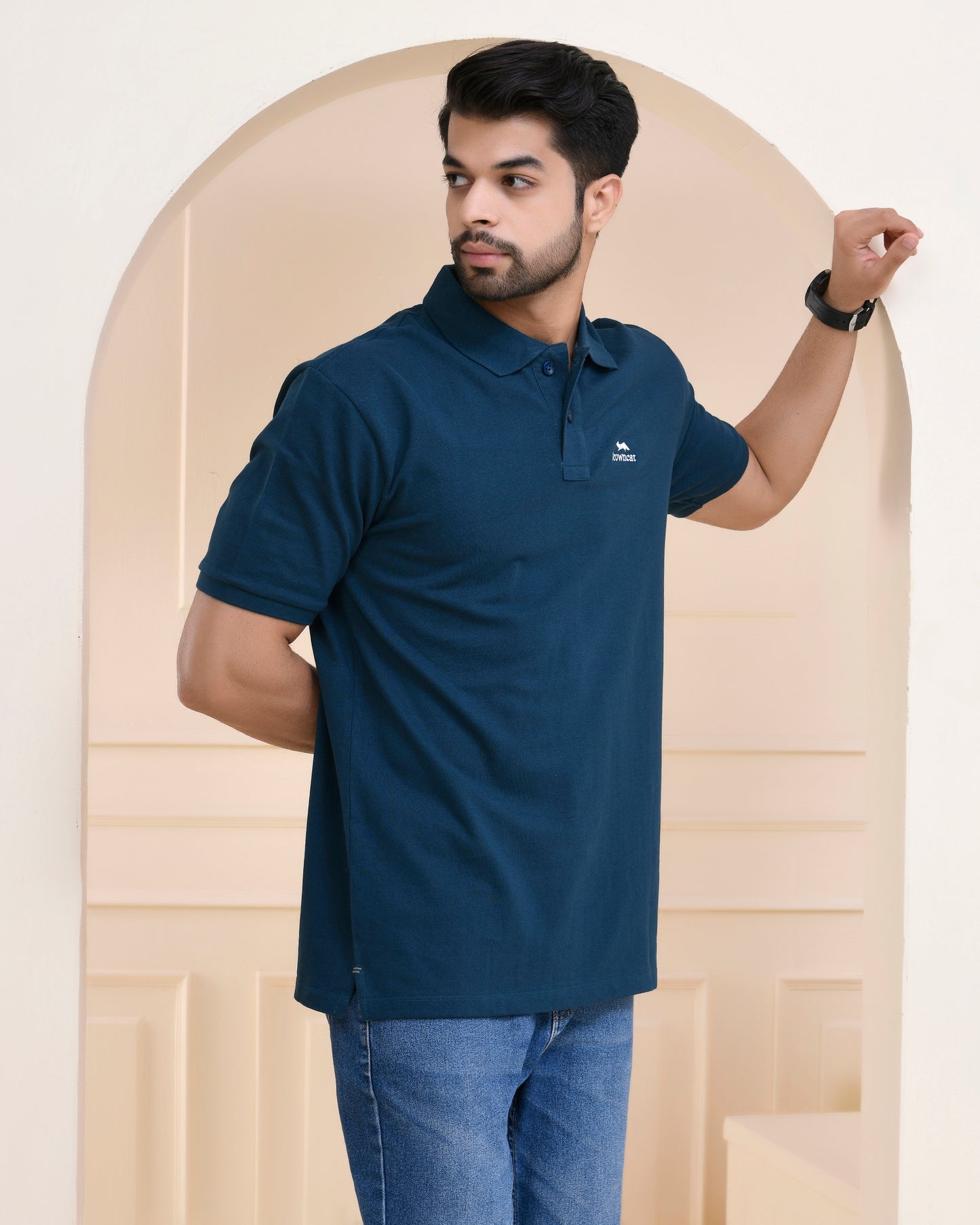 Petrol Blue Polo T-shirt