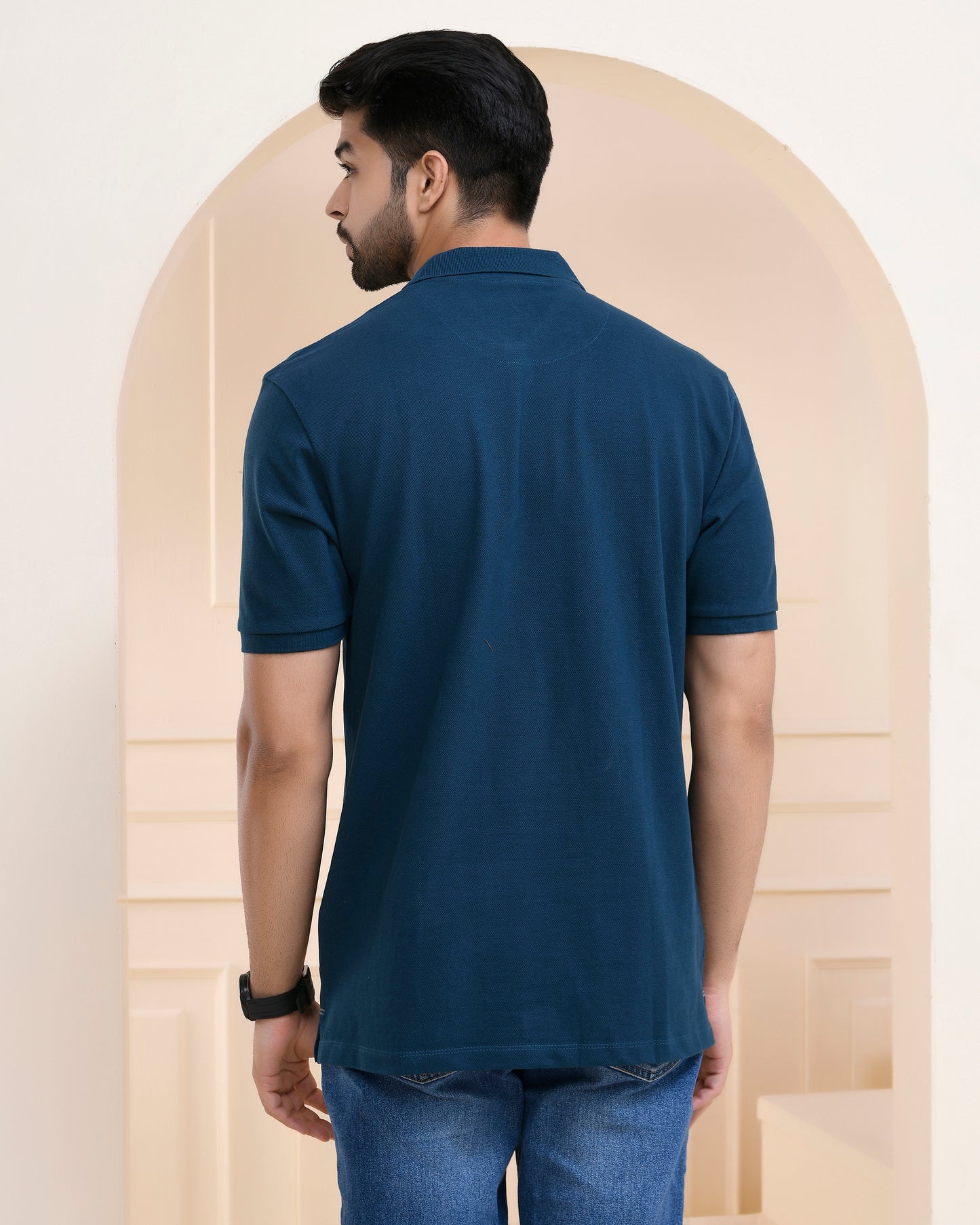 Petrol Blue Polo T-shirt