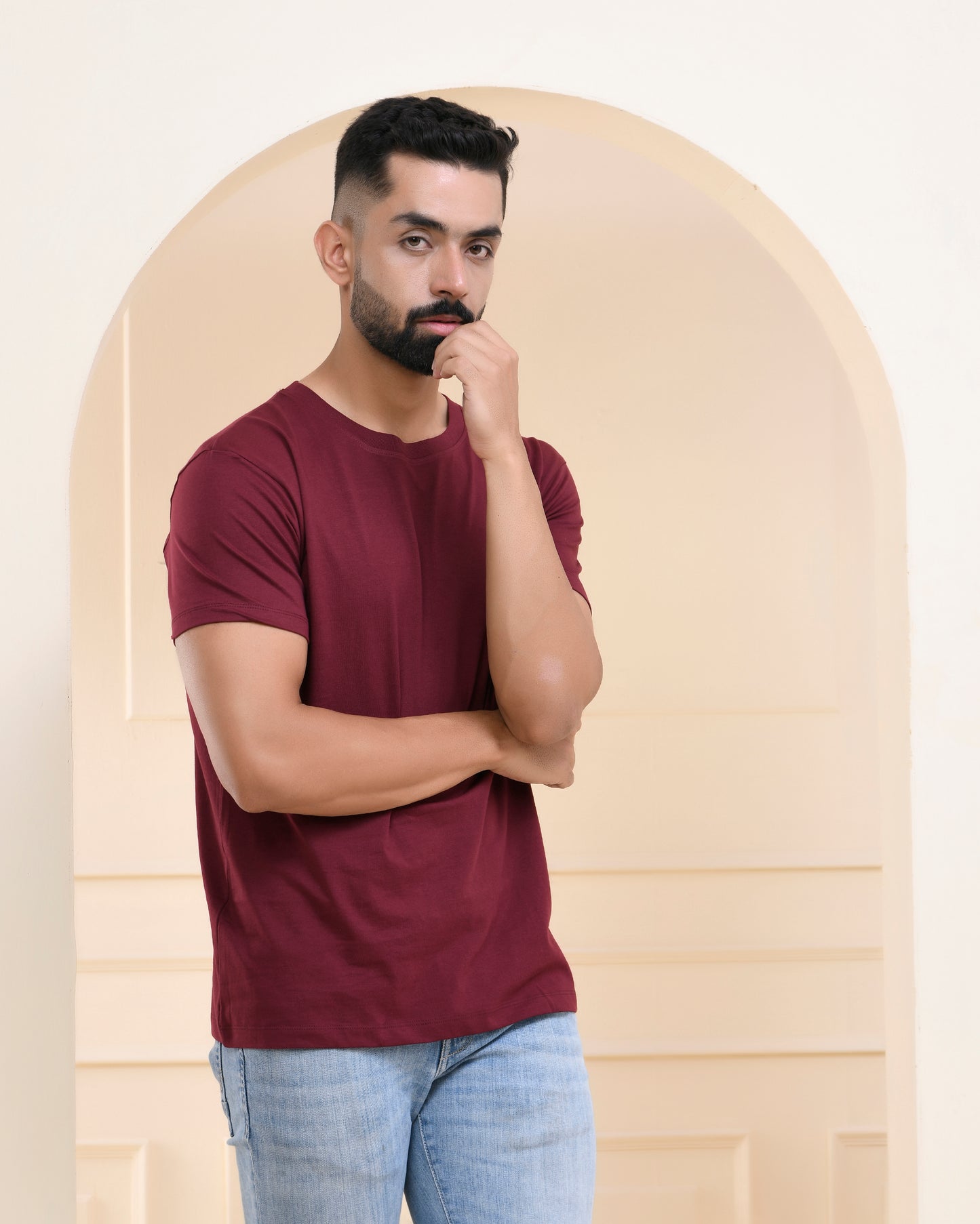 Maroon Plain T-Shirt